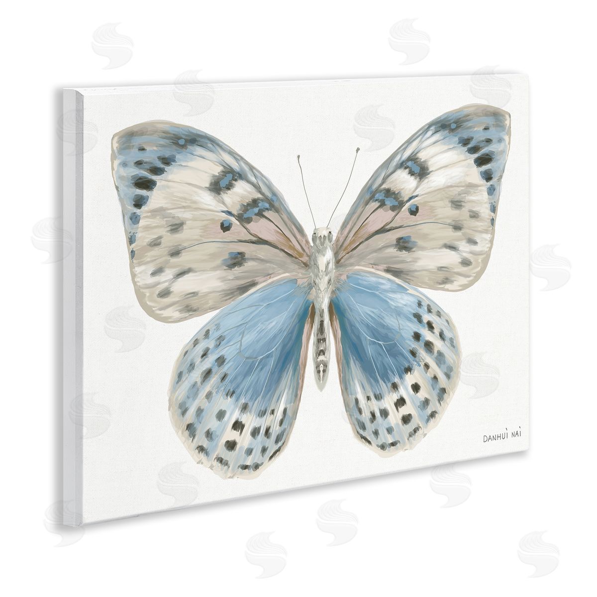 Danhui Nai Blue & White Butterfly Wall Plaque Art Print