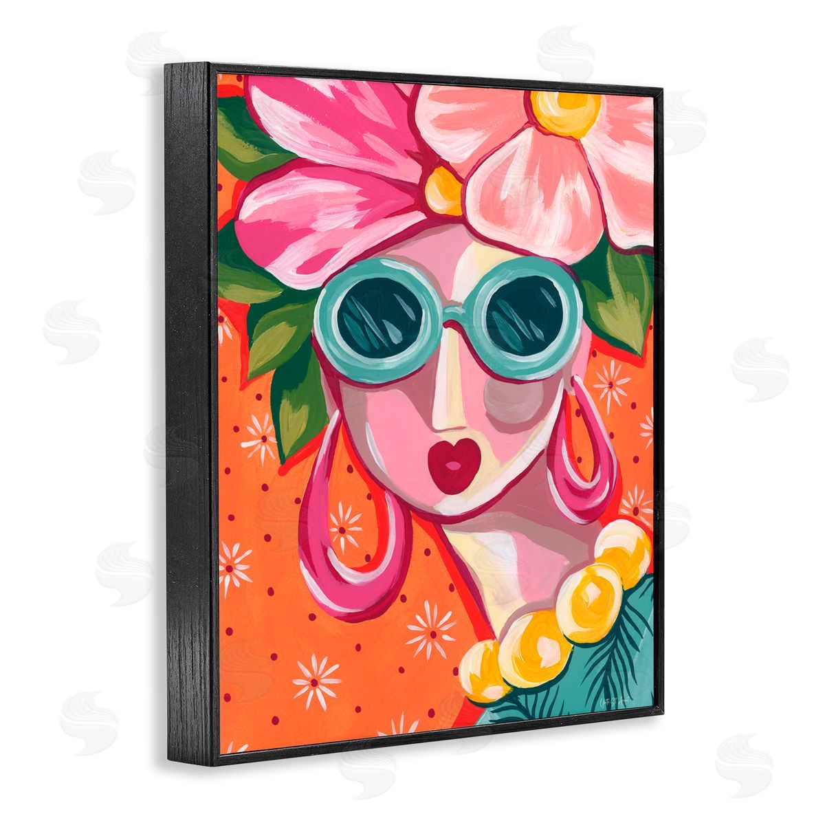 Yvette St. Amant Retro Glam Fun In The Sun Black Framed Giclee Art Print
