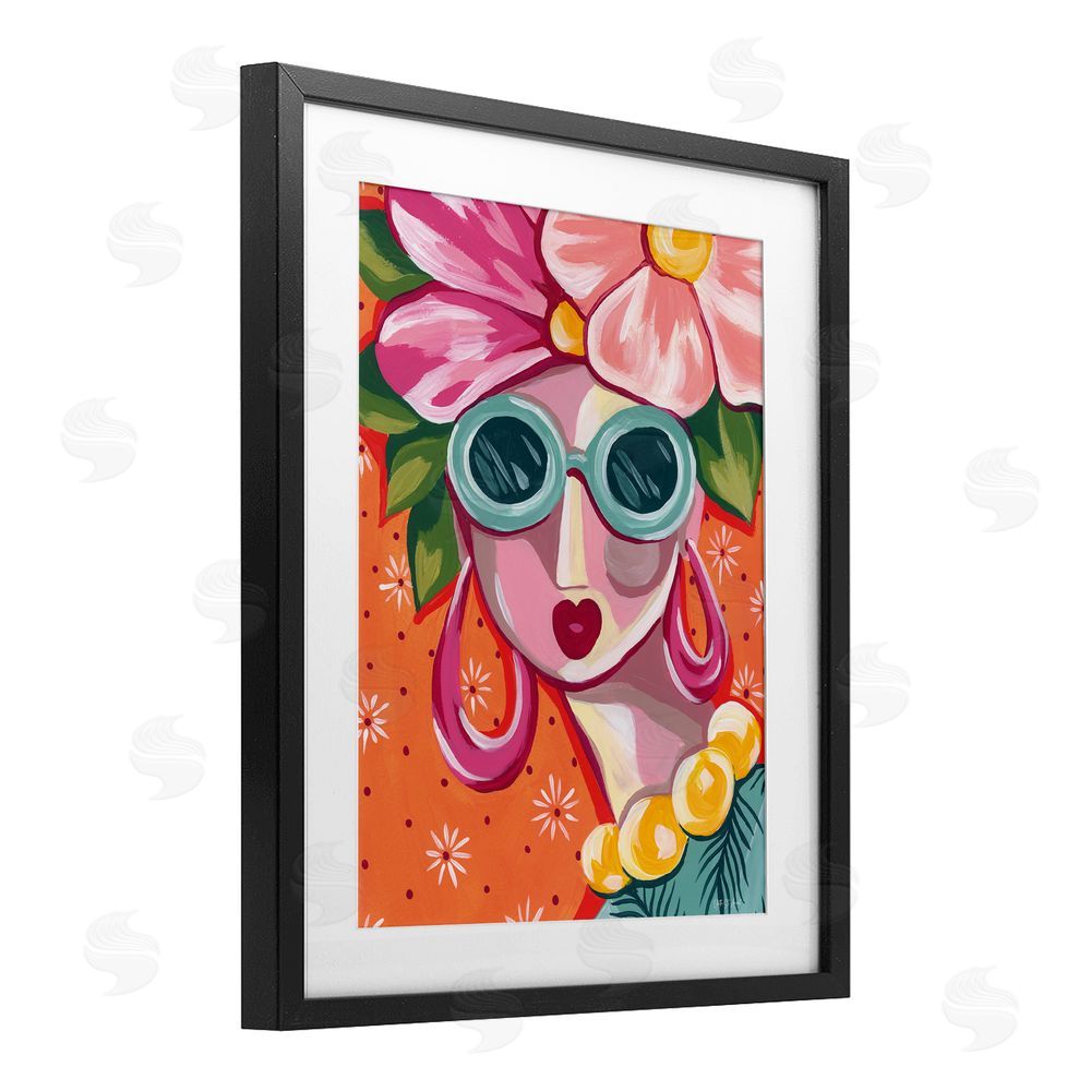 Yvette St. Amant Retro Glam Fun In The Sun Black Framed Print Under Glass Art