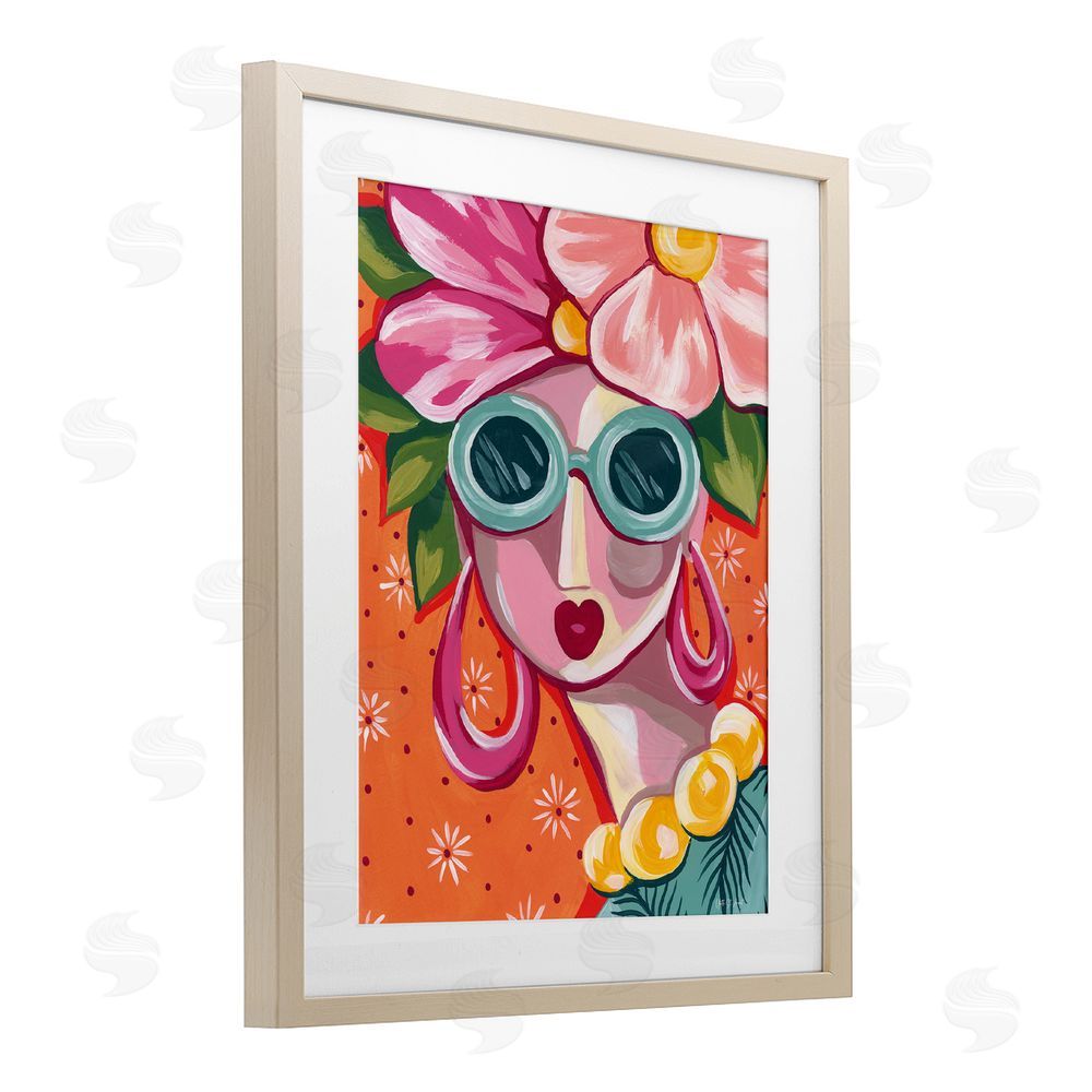 Yvette St. Amant Retro Glam Fun In The Sun Birch Framed Print Under Glass Art