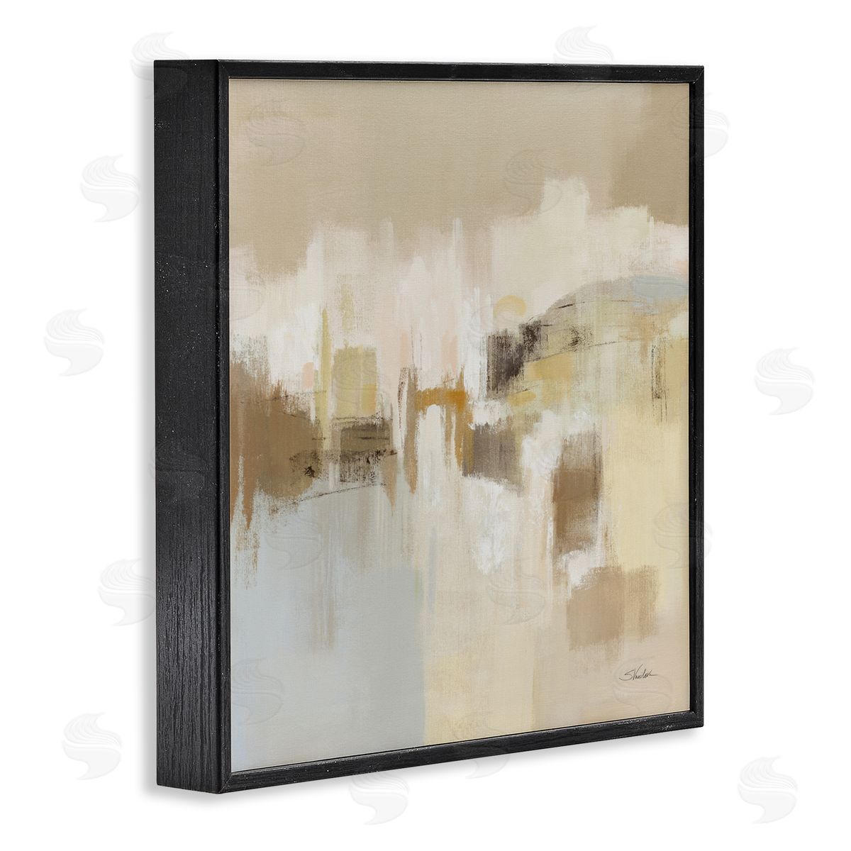 Silvia Vassileva Ethereal Vista Abstract Black Framed Giclee Art Print