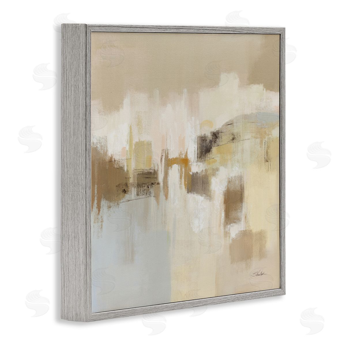 Silvia Vassileva Ethereal Vista Abstract Gray Framed Giclee Art Print