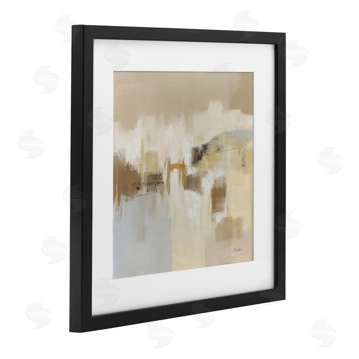 Silvia Vassileva Ethereal Vista Abstract Black Framed Print Under Glass Art
