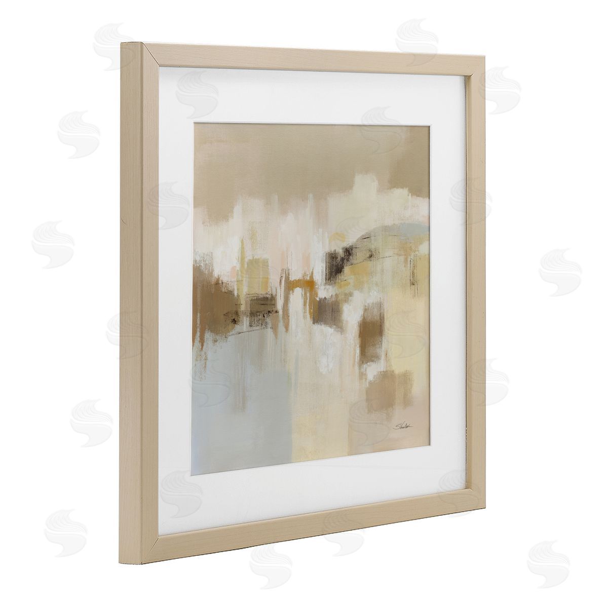 Silvia Vassileva Ethereal Vista Abstract Birch Framed Print Under Glass Art