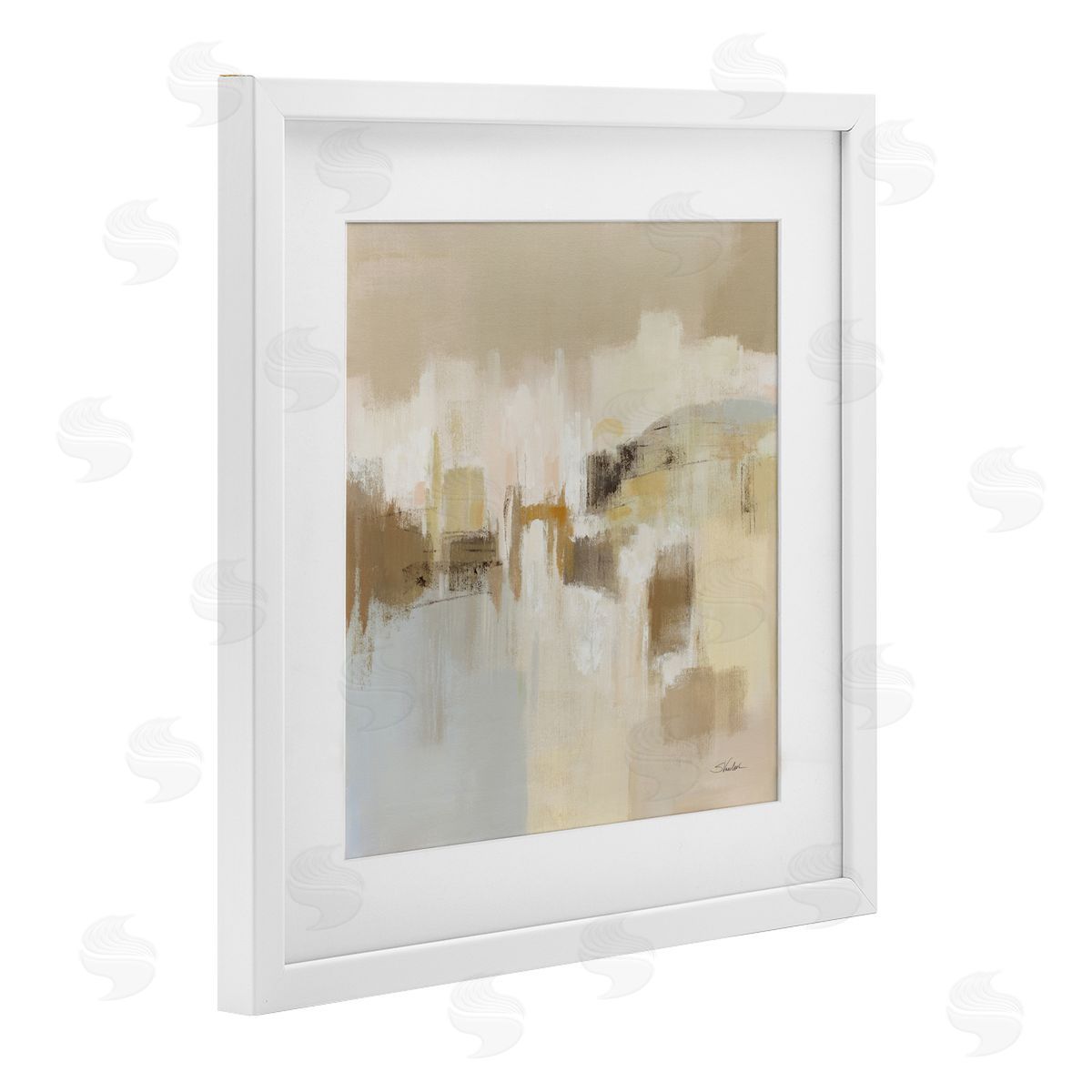 Silvia Vassileva Ethereal Vista Abstract White Framed Print Under Glass Art