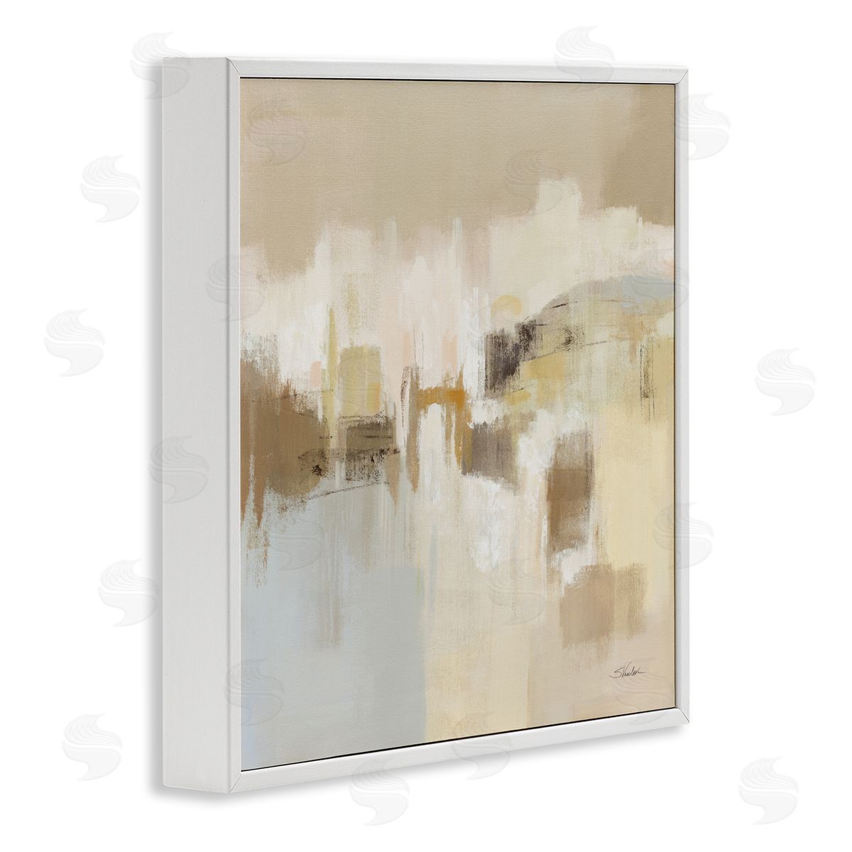 Silvia Vassileva Ethereal Vista Abstract White Frame Giclee Art Print