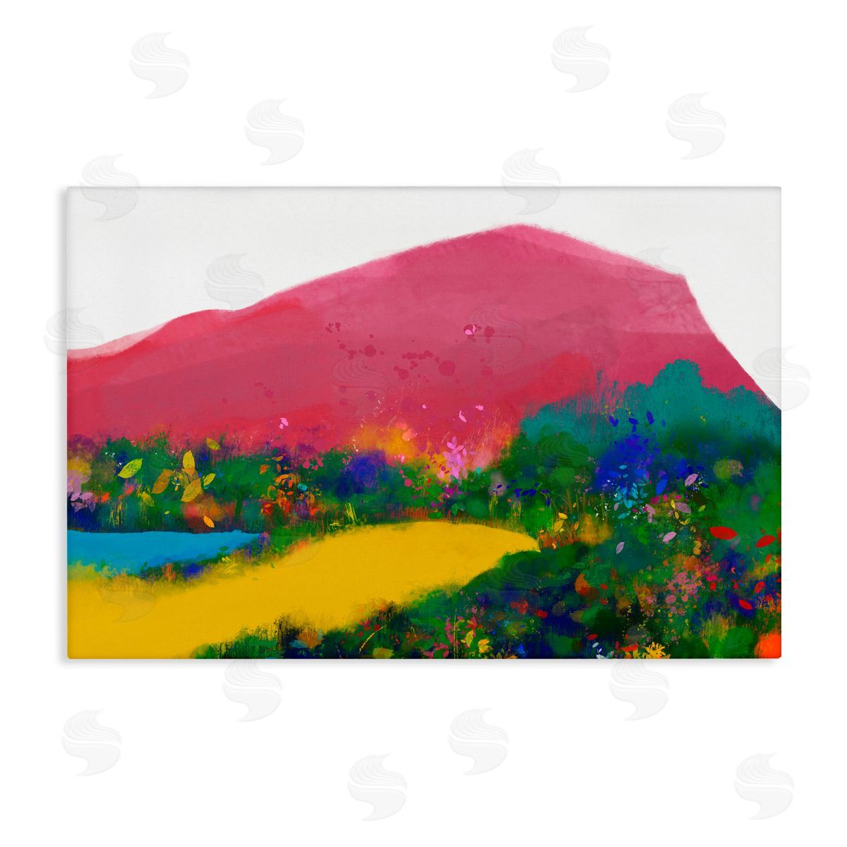 Atelier Posters The Pink Mountain Abstraction Canvas Wall Art Print