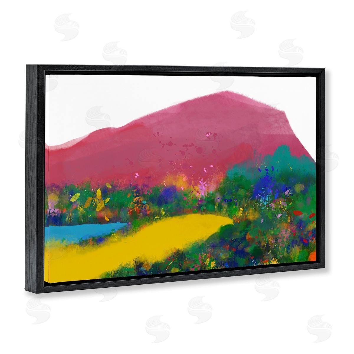 Atelier Posters The Pink Mountain Abstraction Canvas Wall Art Print