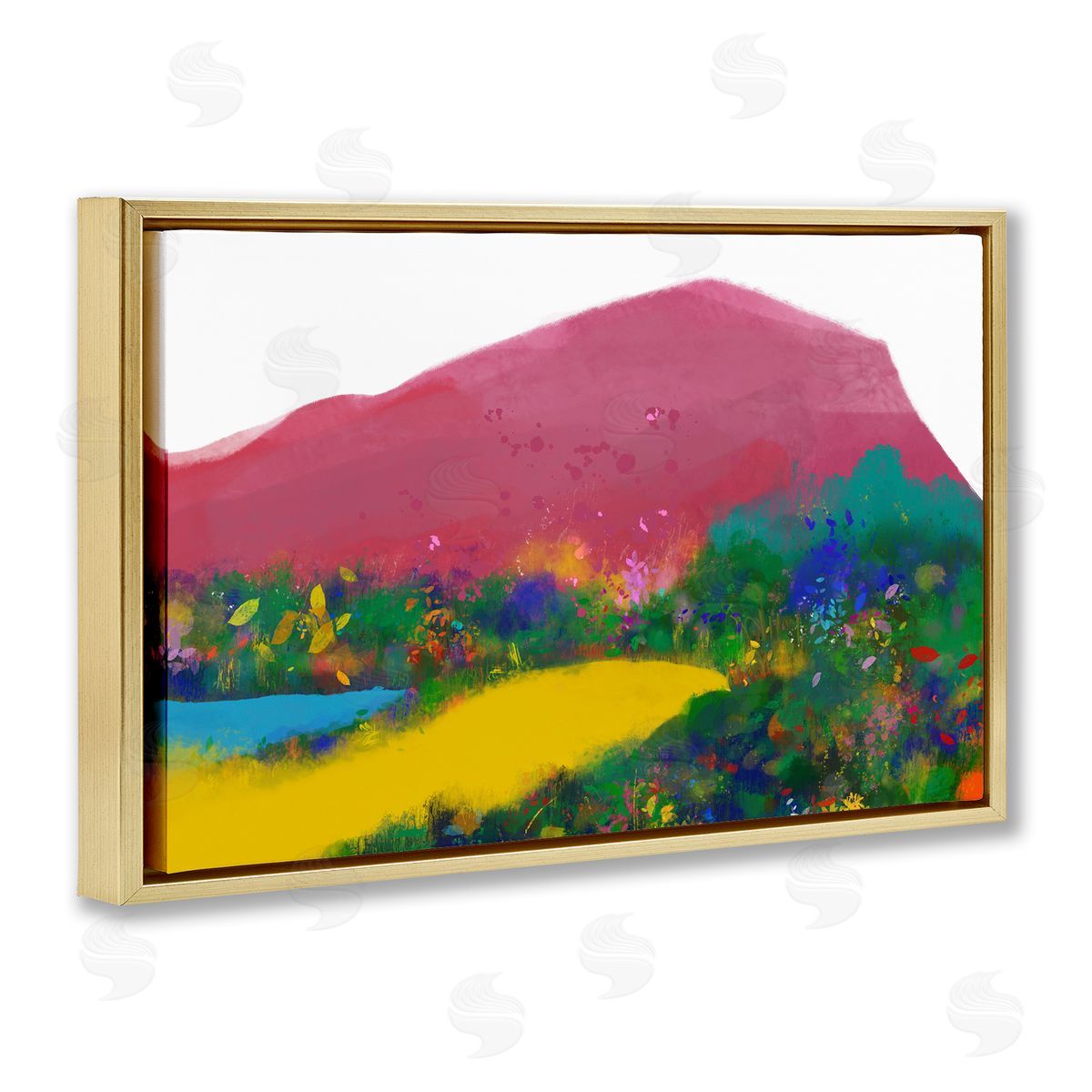 Atelier Posters The Pink Mountain Abstraction Canvas Wall Art Print