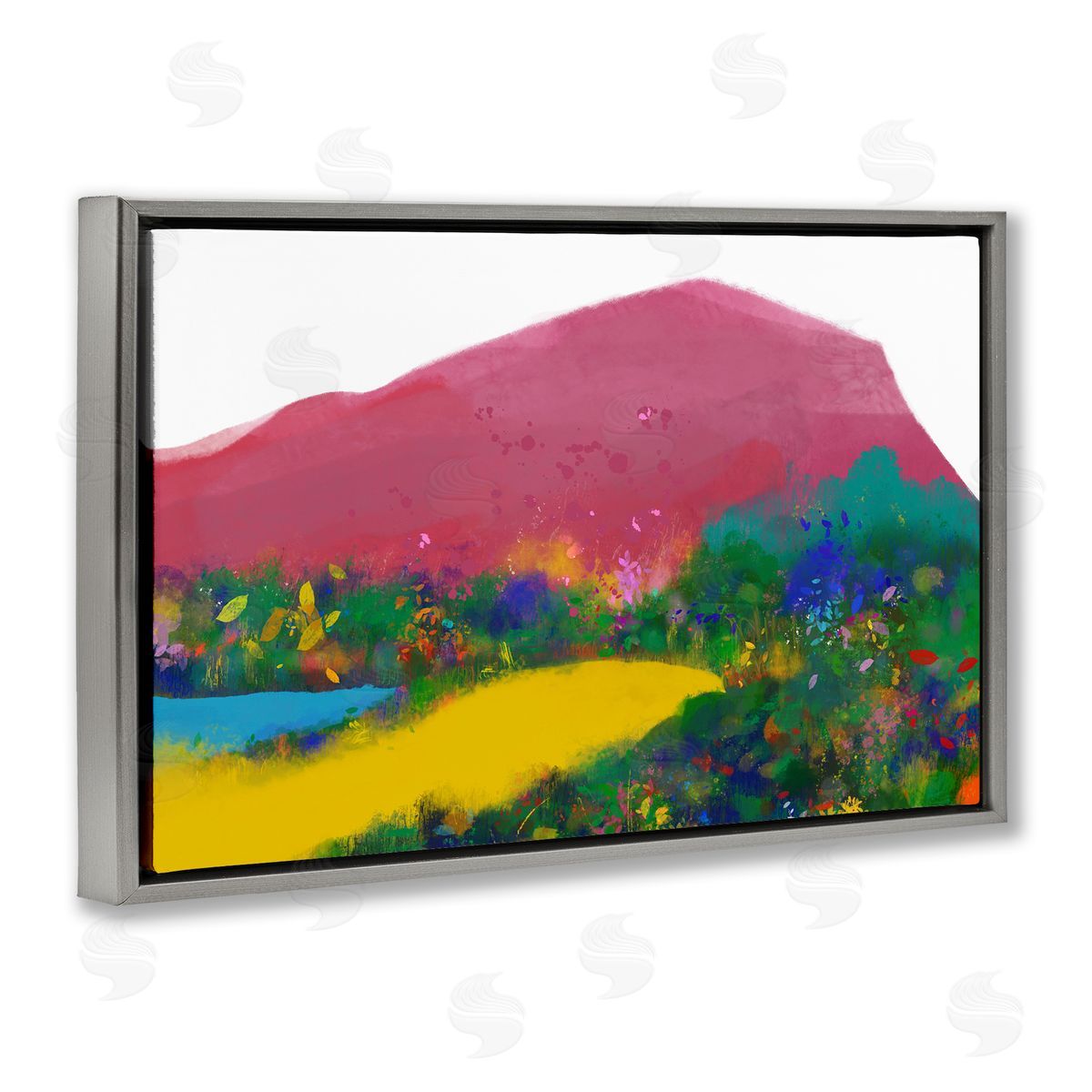Atelier Posters The Pink Mountain Abstraction Canvas Wall Art Print