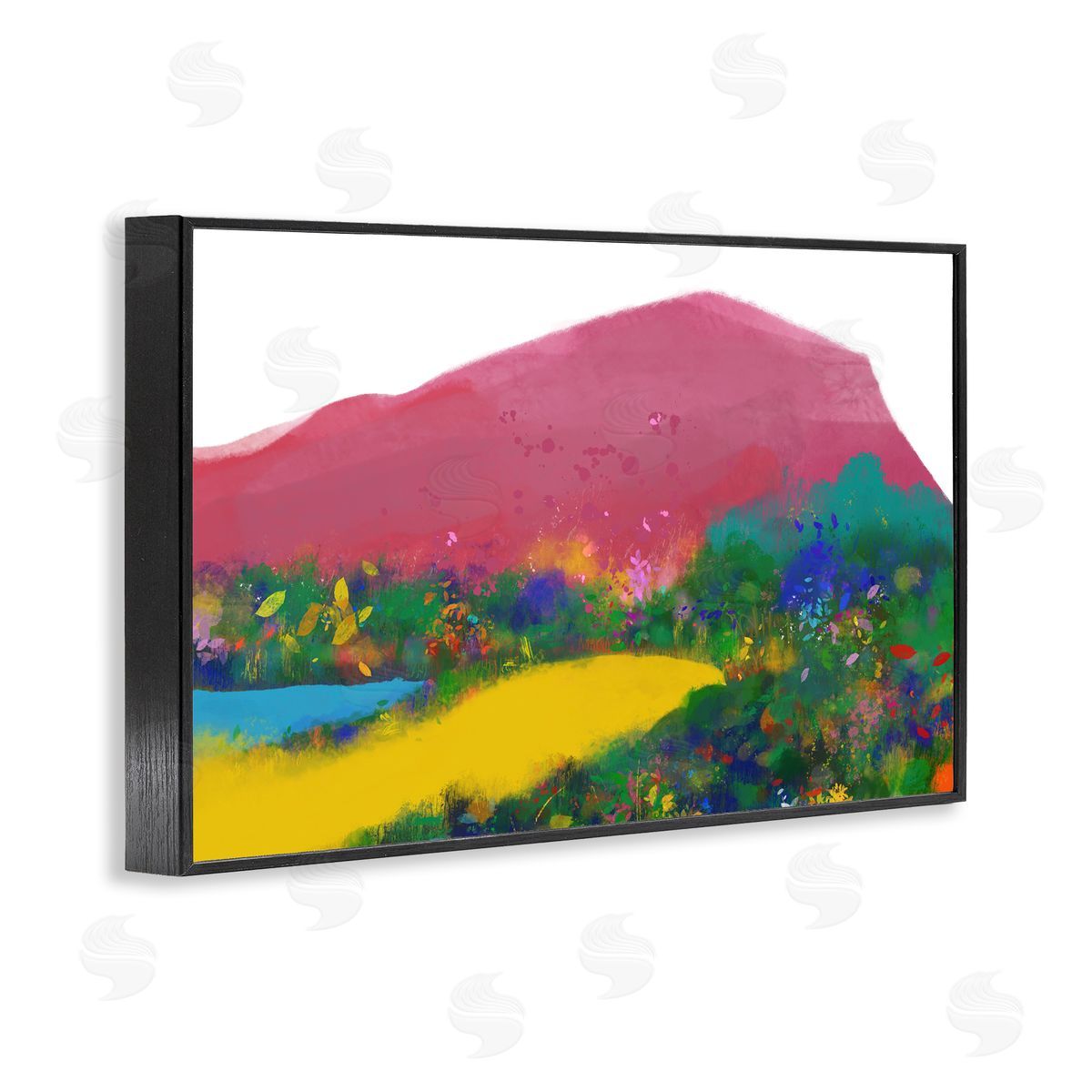 Atelier Posters The Pink Mountain Abstraction Canvas Wall Art Print