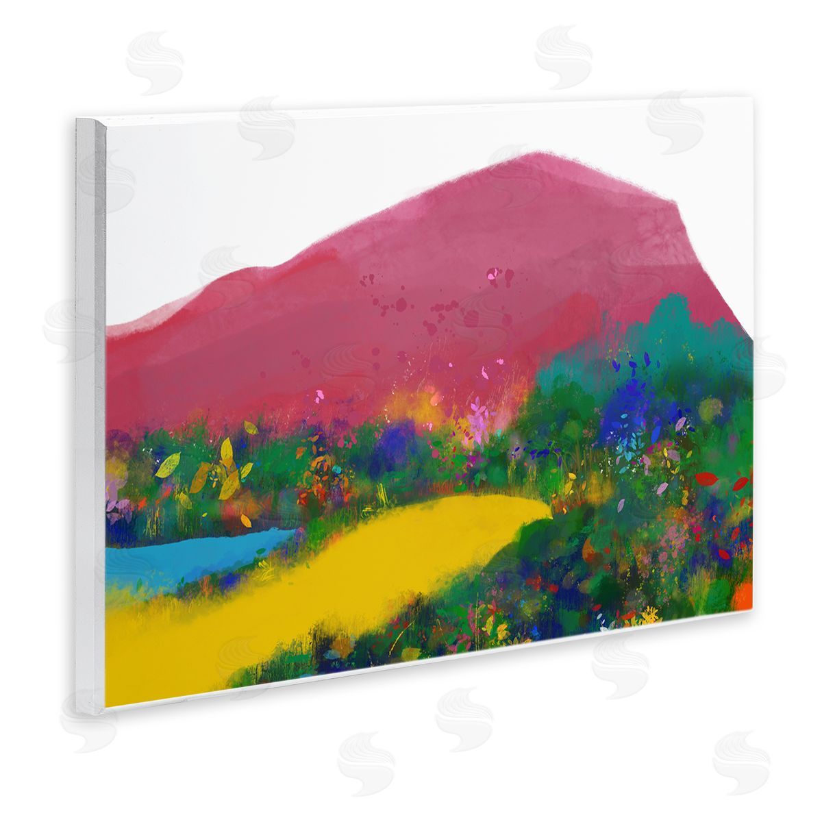 Atelier Posters The Pink Mountain Abstraction Canvas Wall Art Print