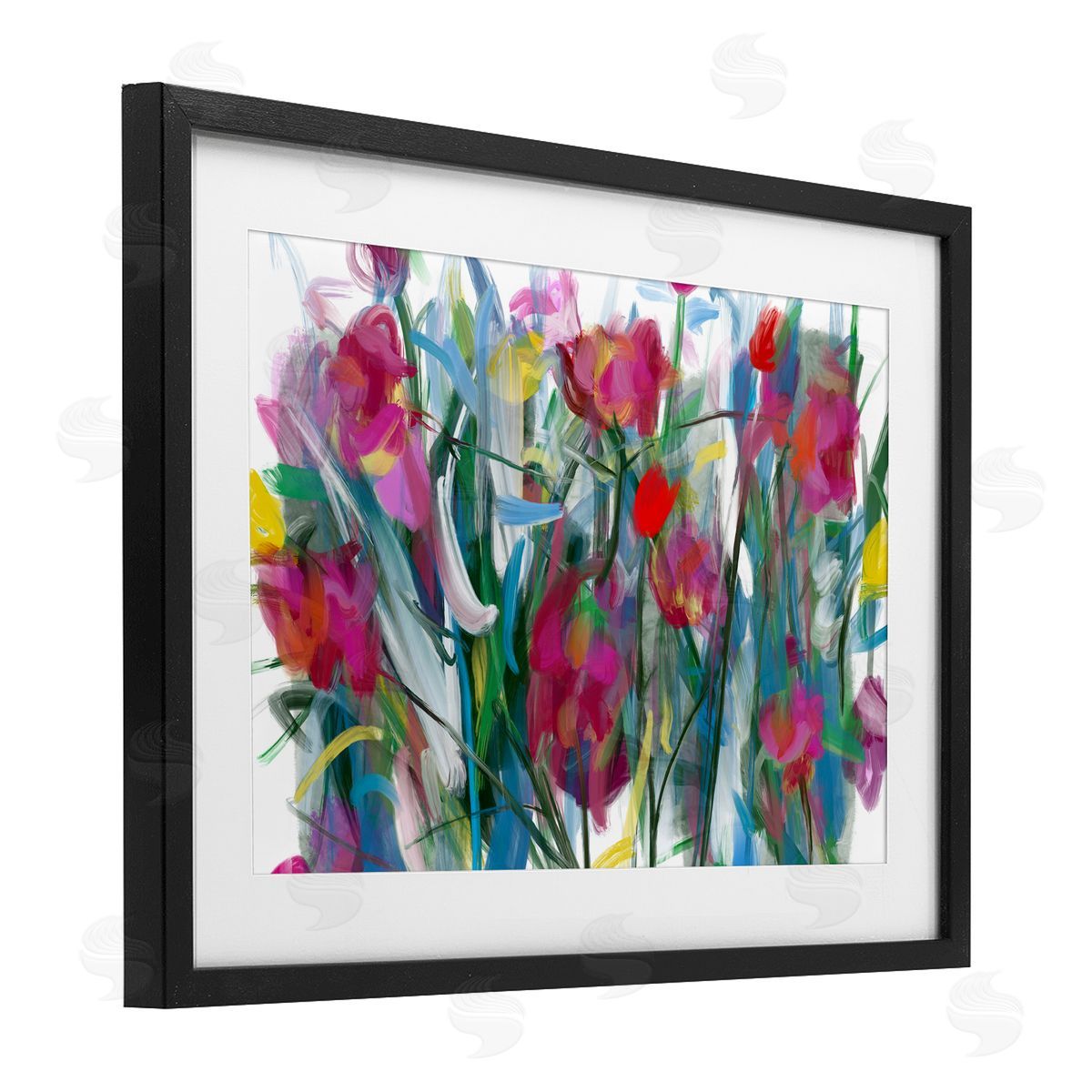 Atelier Posters Expressive Blooming Roses Canvas Wall Art Print