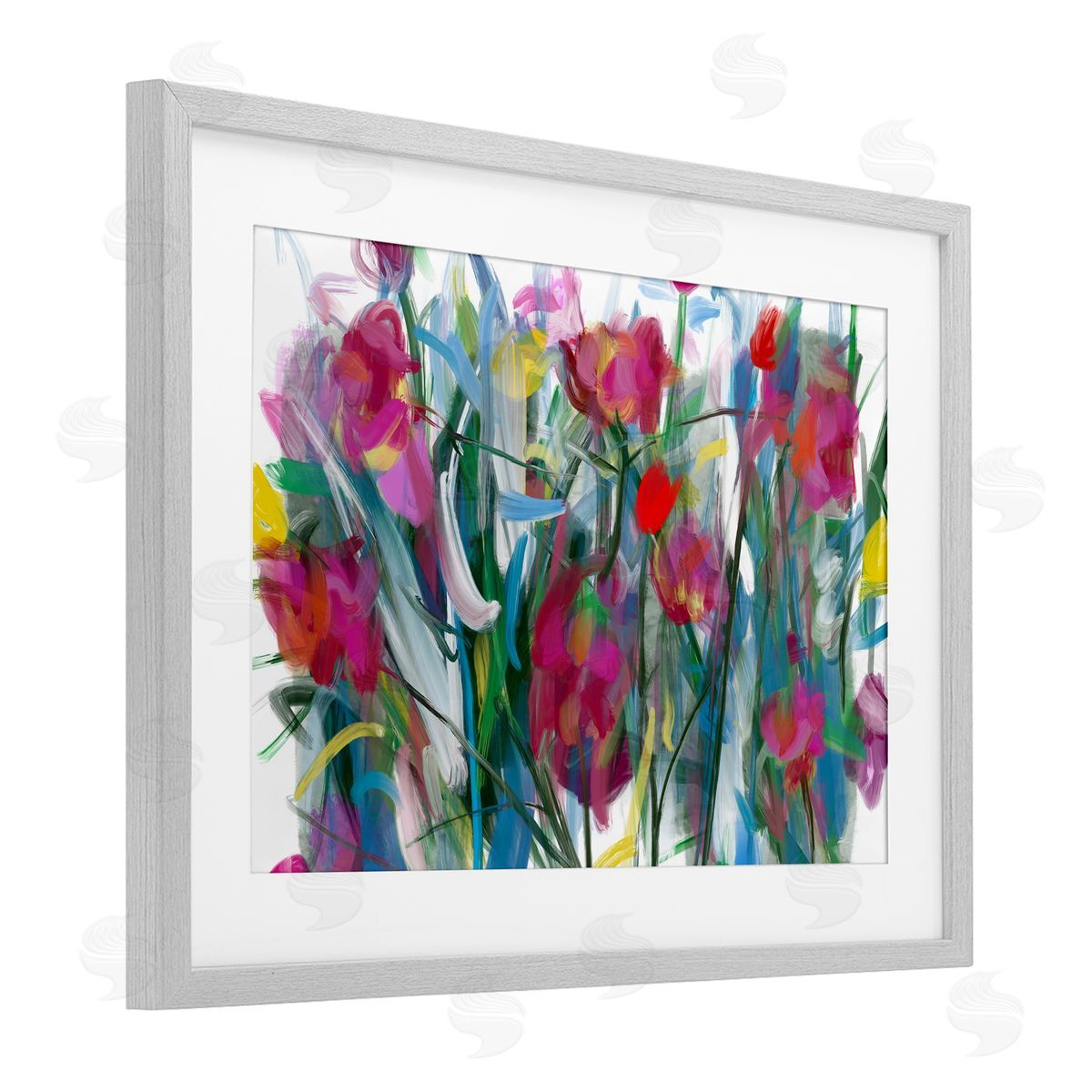 Atelier Posters Expressive Blooming Roses Canvas Wall Art Print