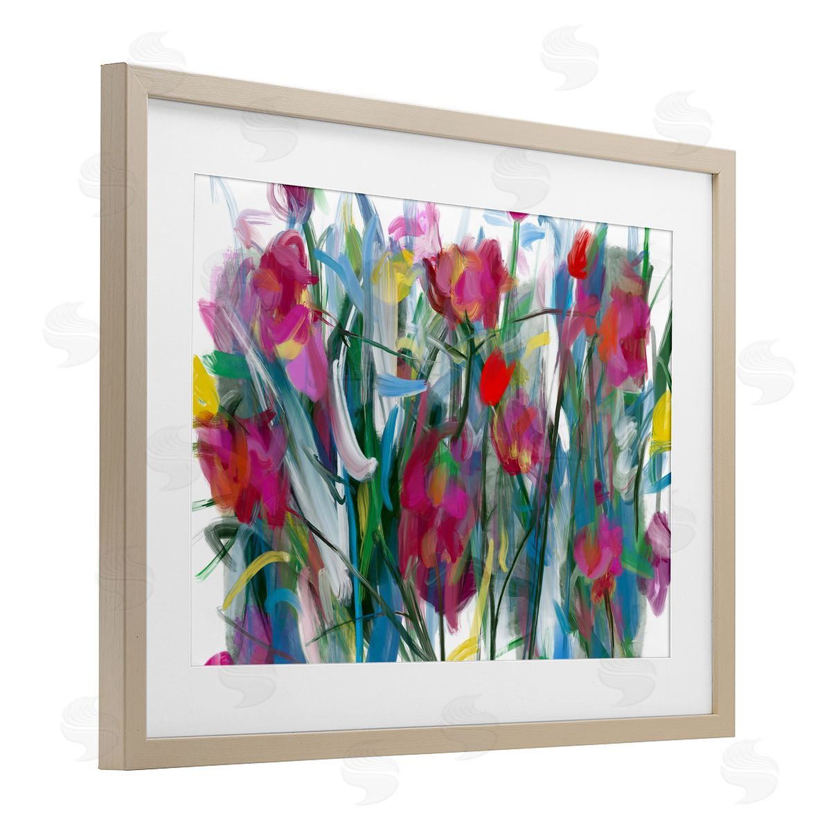 Atelier Posters Expressive Blooming Roses Canvas Wall Art Print