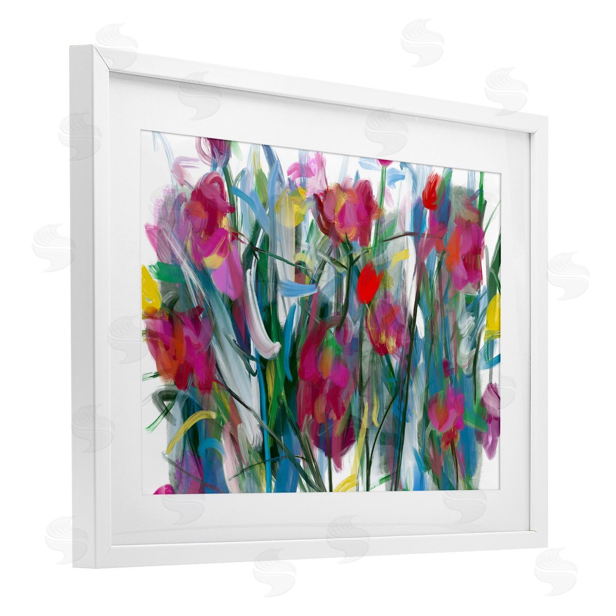 Atelier Posters Expressive Blooming Roses Canvas Wall Art Print