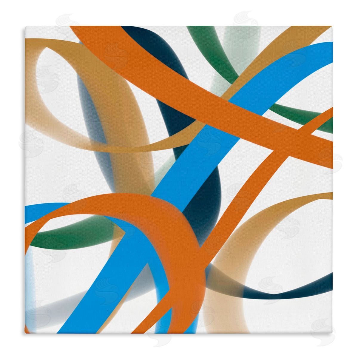 Atelier Posters Interwoven Curving Ribbons Canvas Wall Art Print