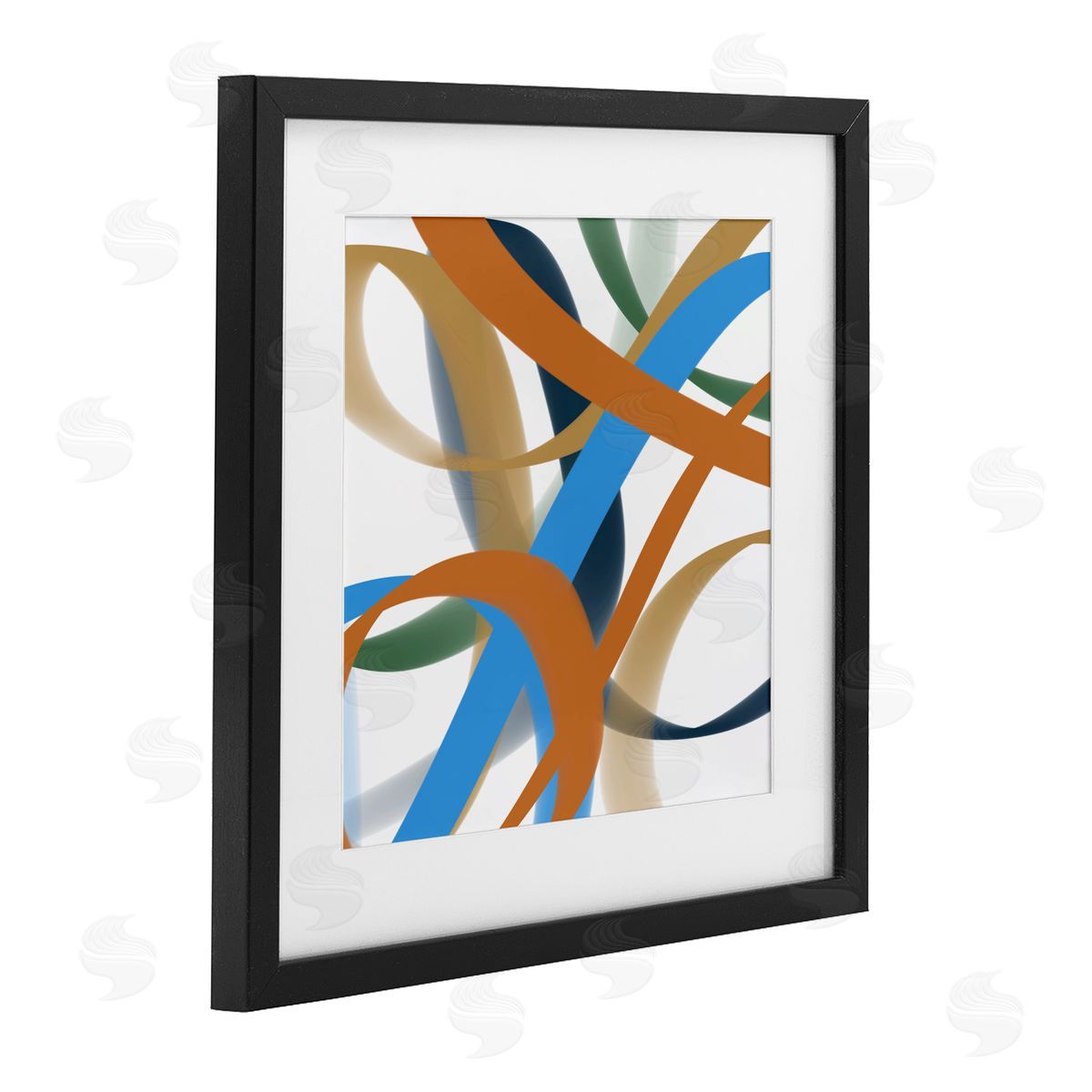 Atelier Posters Interwoven Curving Ribbons Canvas Wall Art Print