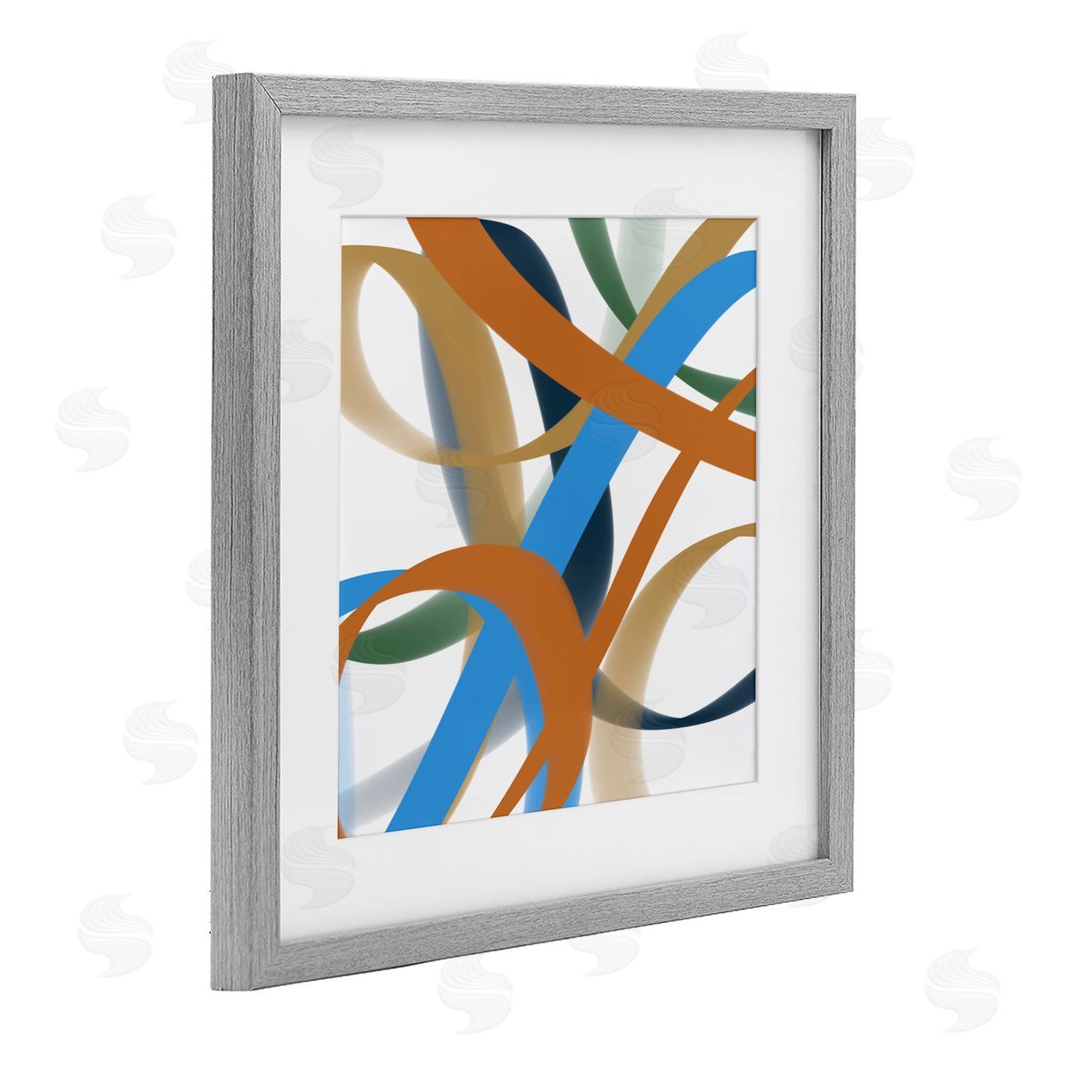 Atelier Posters Interwoven Curving Ribbons Canvas Wall Art Print