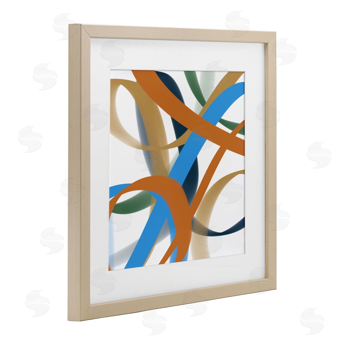 Atelier Posters Interwoven Curving Ribbons Canvas Wall Art Print