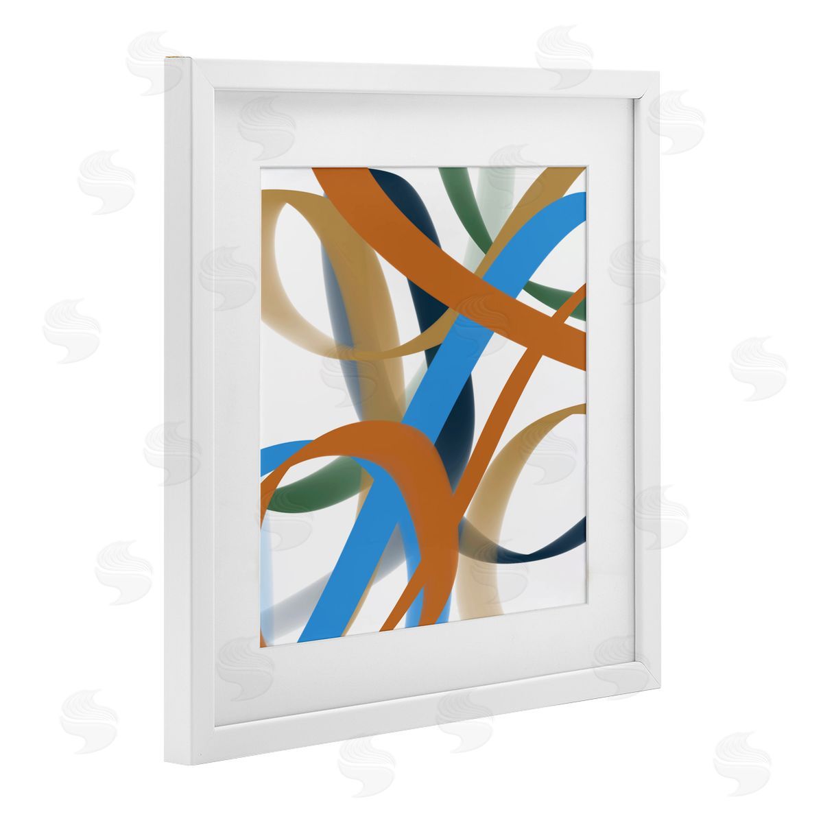 Atelier Posters Interwoven Curving Ribbons Canvas Wall Art Print