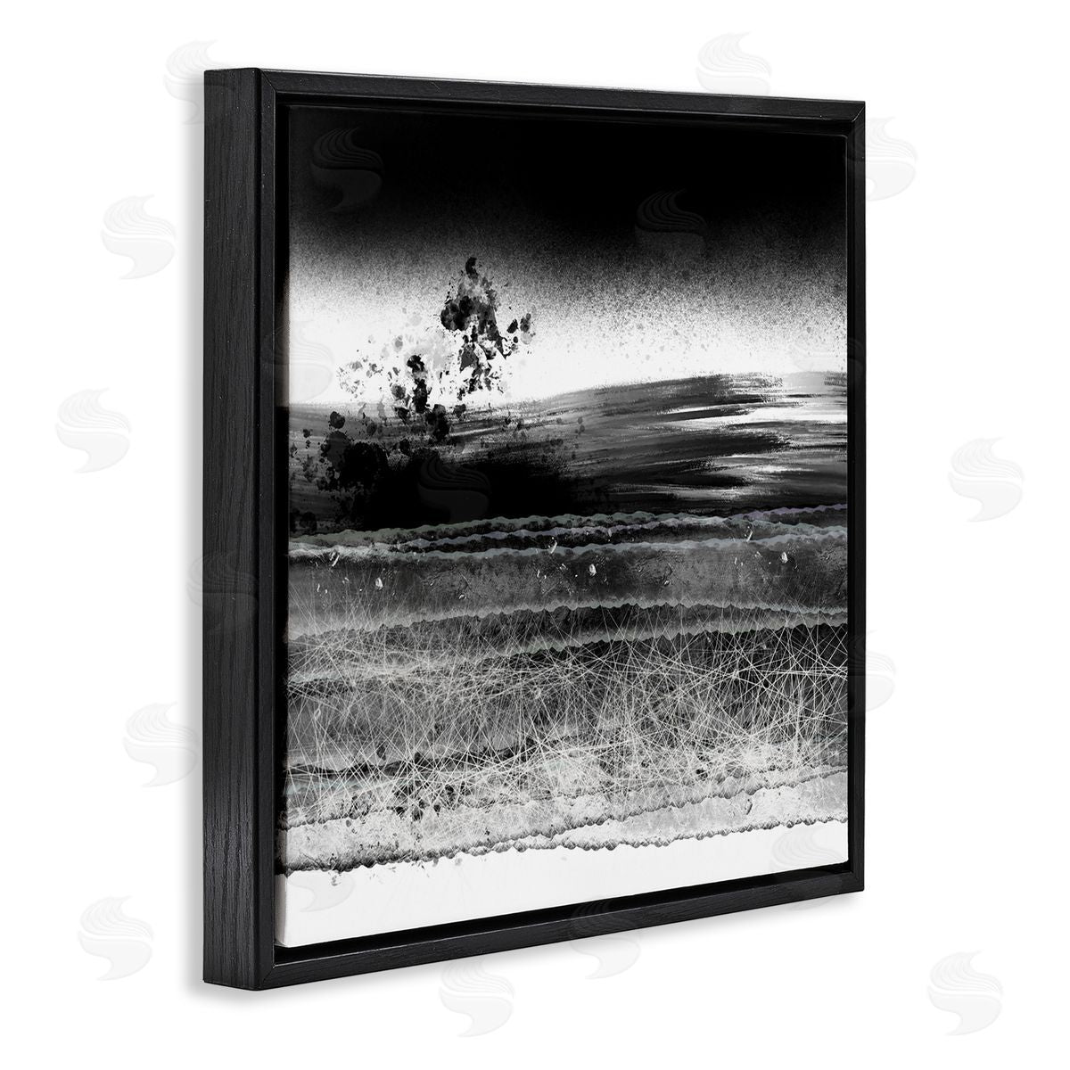 Atelier Posters Dusty Landscape Monochrome Canvas Wall Art Print