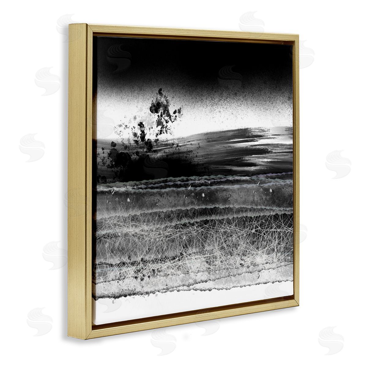 Atelier Posters Dusty Landscape Monochrome Canvas Wall Art Print