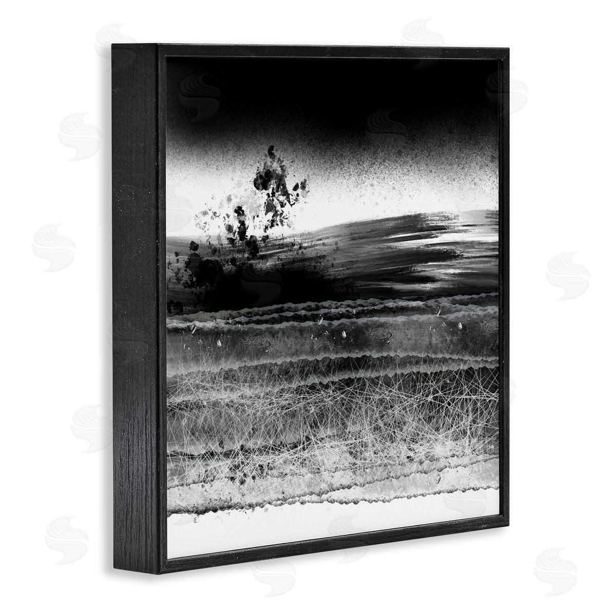 Atelier Posters Dusty Landscape Monochrome Canvas Wall Art Print