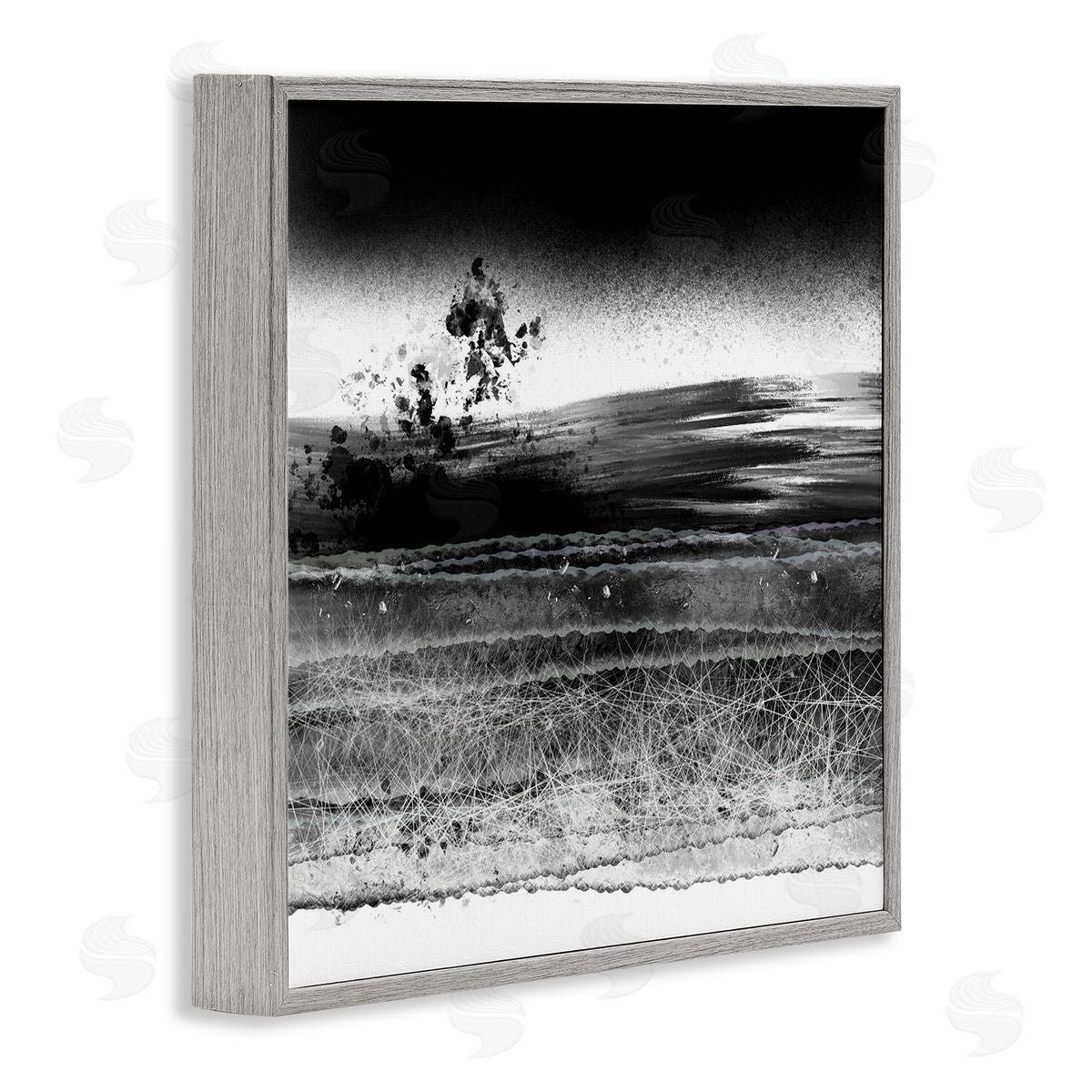 Atelier Posters Dusty Landscape Monochrome Canvas Wall Art Print