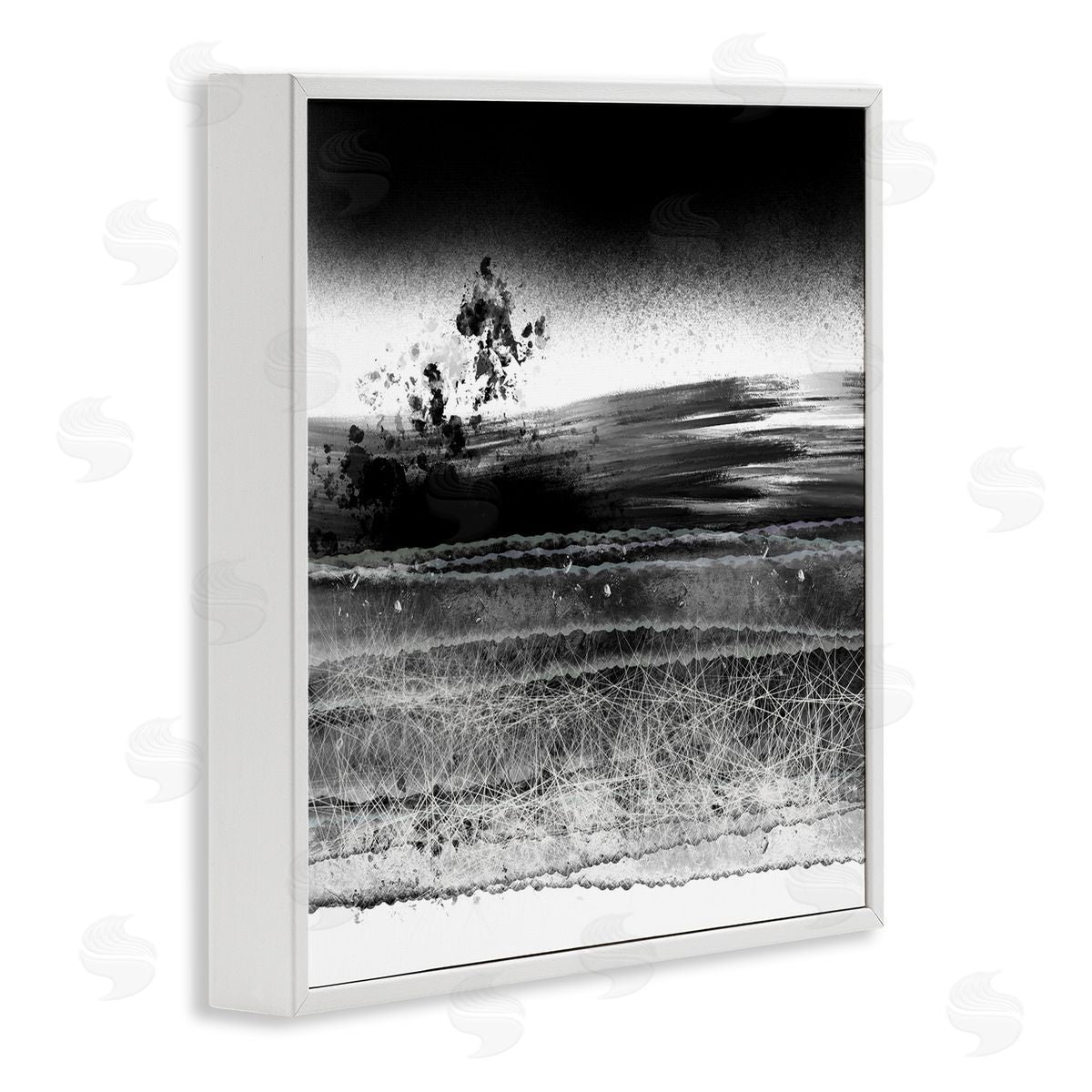 Atelier Posters Dusty Landscape Monochrome Canvas Wall Art Print