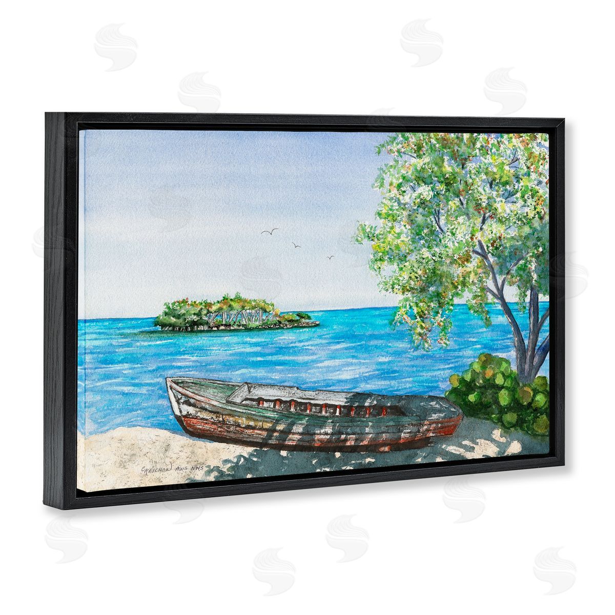 Christine Reichow Stories It Could Tell Black Floating Frame Canvas Wall Art Print