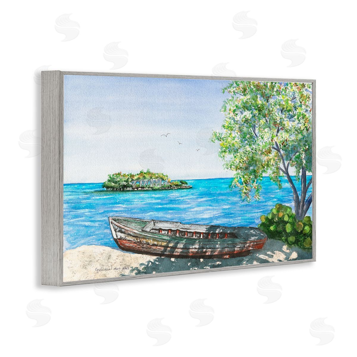 Christine Reichow Stories It Could Tell Gray Framed Giclee Art Print