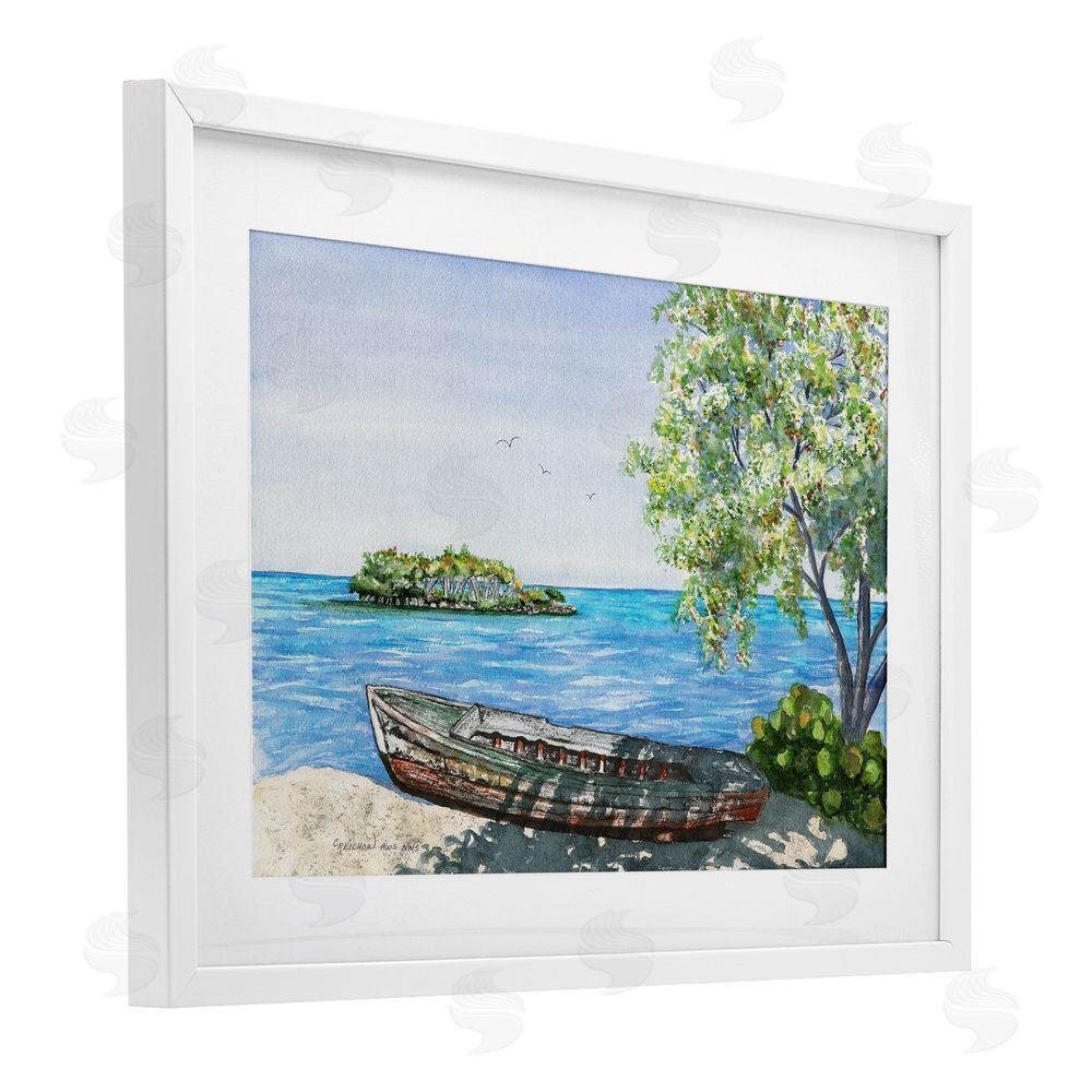 Christine Reichow Stories It Could Tell White Framed Print Under Glass Art