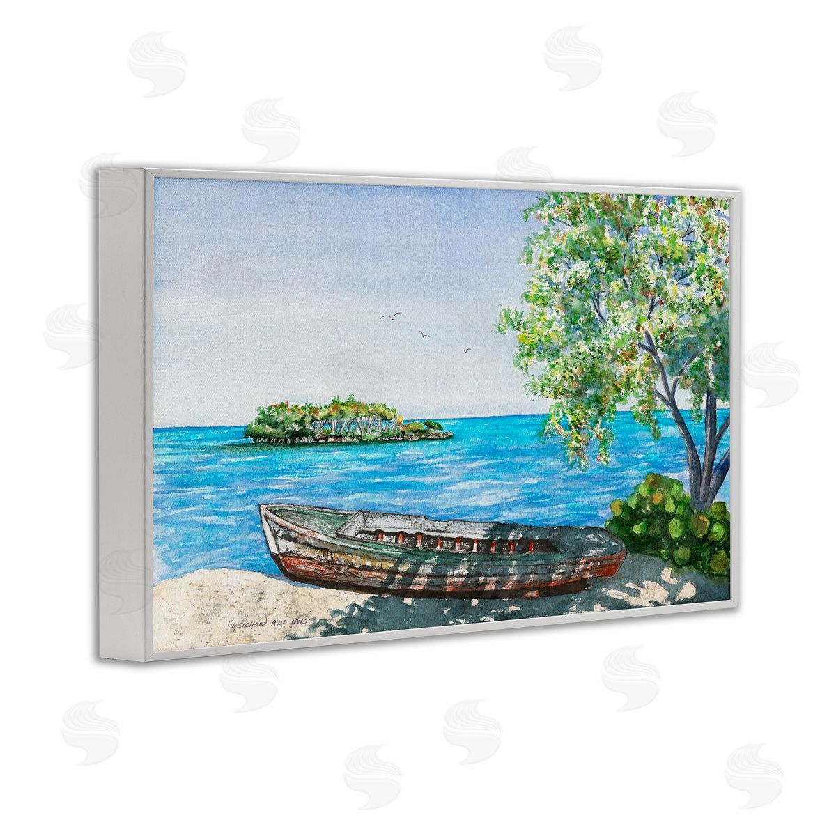 Christine Reichow Stories It Could Tell White Frame Giclee Art Print