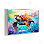 LSR Design Studio | Sea Turtle over Watercolor Splash
