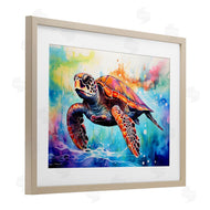 LSR Design Studio | Sea Turtle over Watercolor Splash