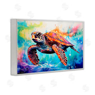 LSR Design Studio | Sea Turtle over Watercolor Splash