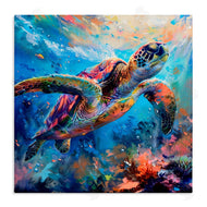 LSR Design Studio | Rainbow Sea Turtle & Bubbles
