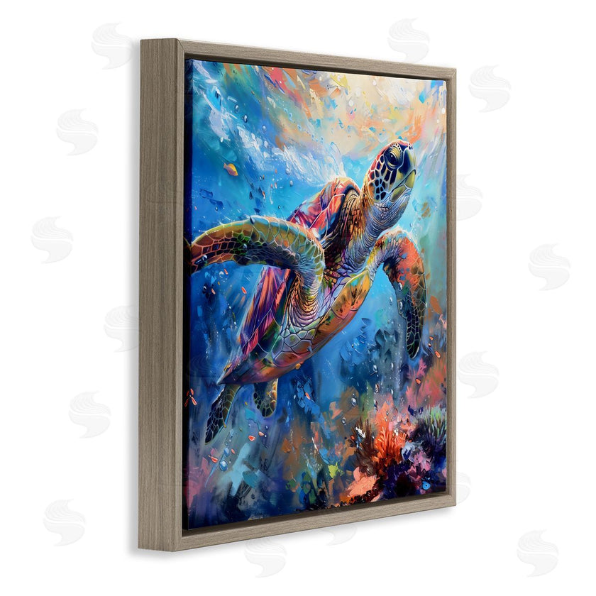 LSR Design Studio | Rainbow Sea Turtle & Bubbles