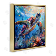 LSR Design Studio | Rainbow Sea Turtle & Bubbles
