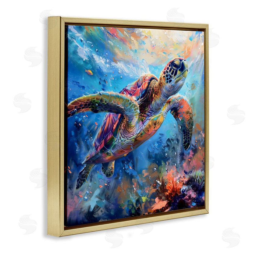 LSR Design Studio | Rainbow Sea Turtle & Bubbles