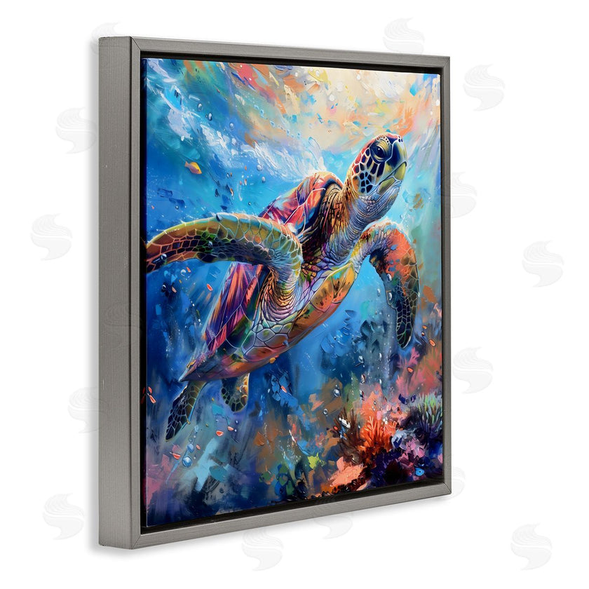 LSR Design Studio | Rainbow Sea Turtle & Bubbles