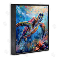 LSR Design Studio | Rainbow Sea Turtle & Bubbles