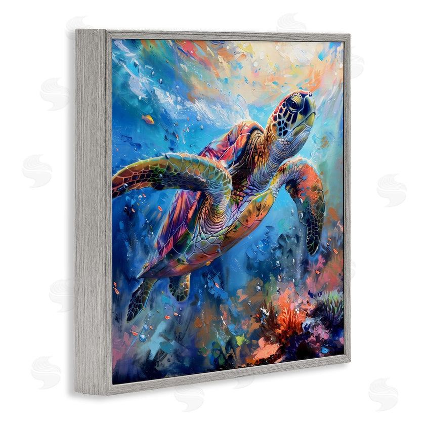 LSR Design Studio | Rainbow Sea Turtle & Bubbles