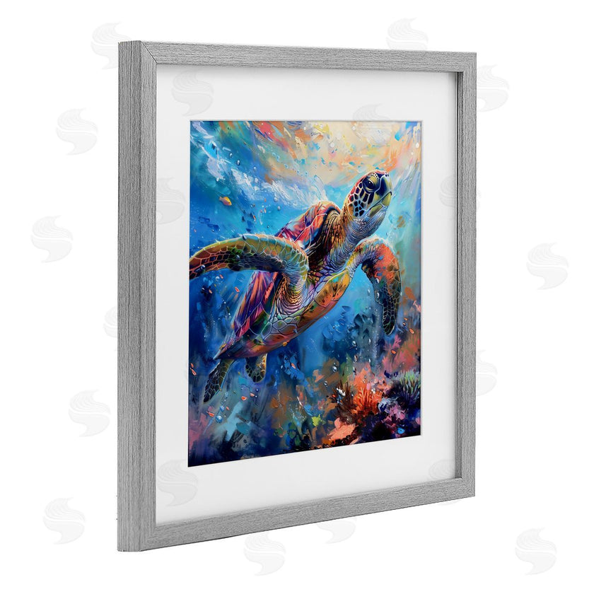 LSR Design Studio | Rainbow Sea Turtle & Bubbles