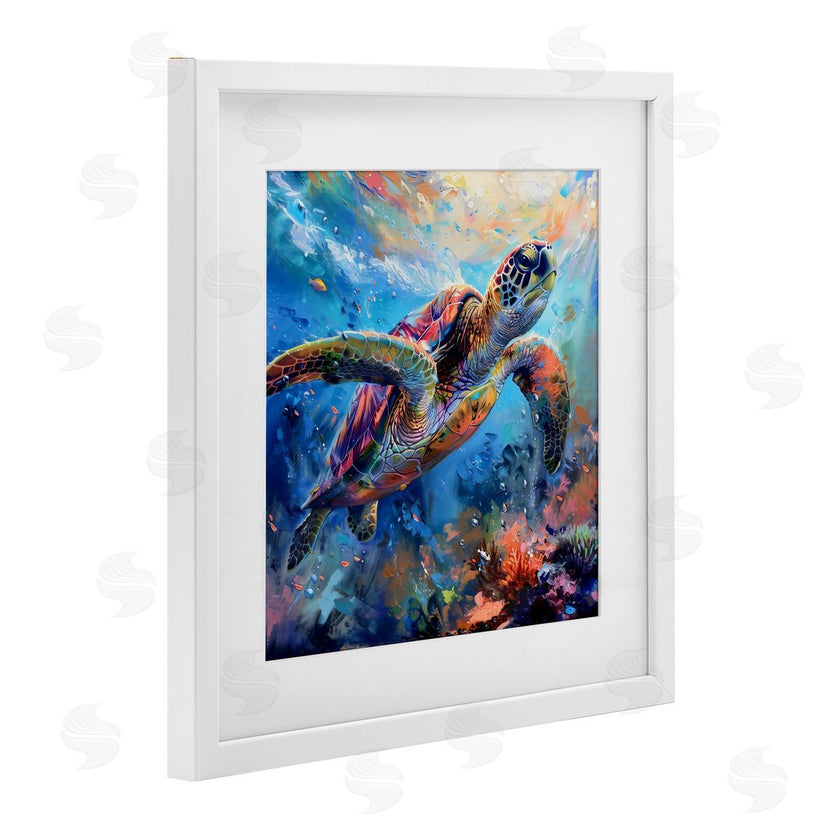 LSR Design Studio | Rainbow Sea Turtle & Bubbles
