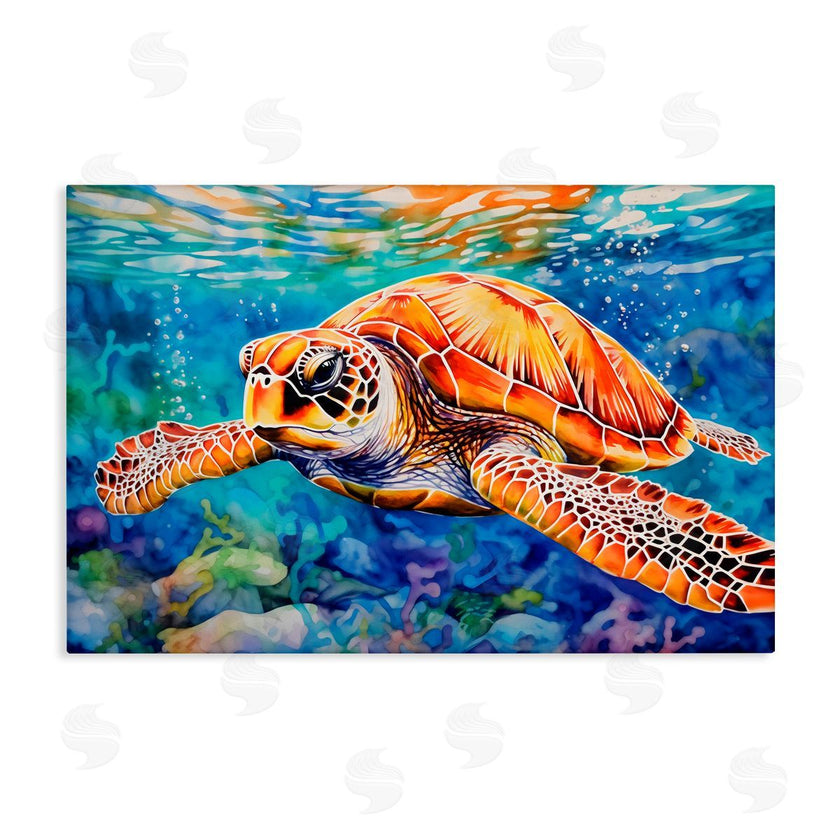 LSR Design Studio | Brown Sea Turtle Under Surface