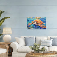 LSR Design Studio | Brown Sea Turtle Under Surface