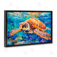 LSR Design Studio | Brown Sea Turtle Under Surface