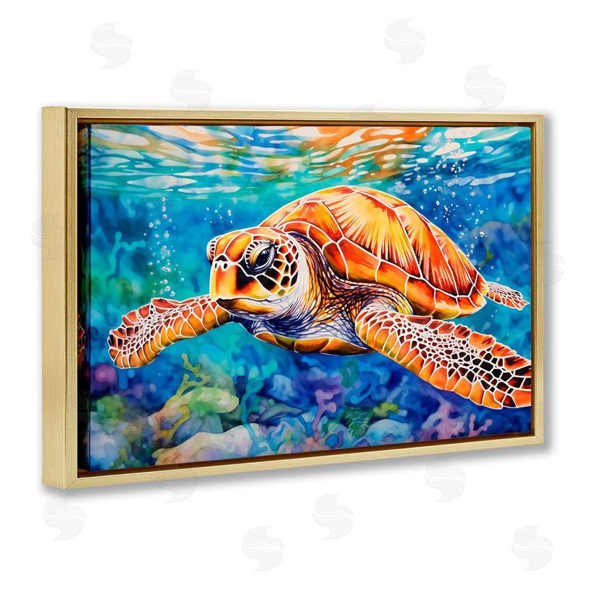 LSR Design Studio | Brown Sea Turtle Under Surface